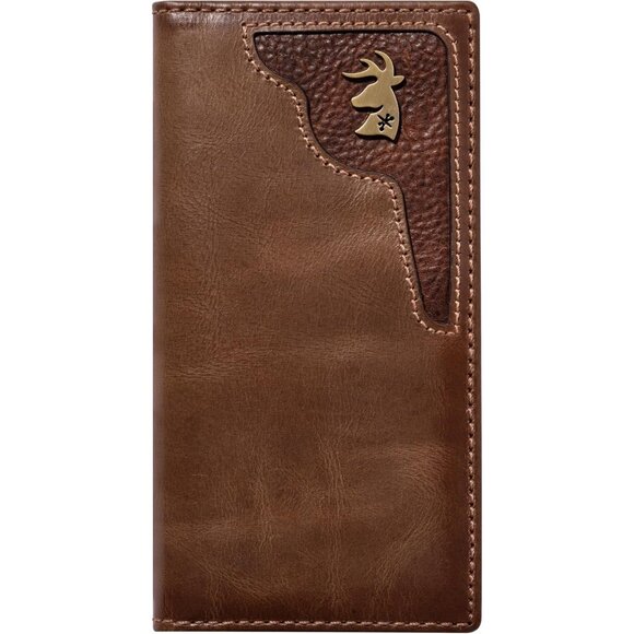 Brown Leather Bifold Rodeo Wallet for Men Deer Ornament by House of Jack Co. - Picture 1 of 7
